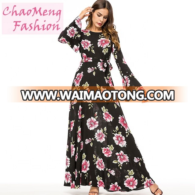 7357# Islamic wholesale goods plus size women clothing  for girls muslim clothes maxi dress