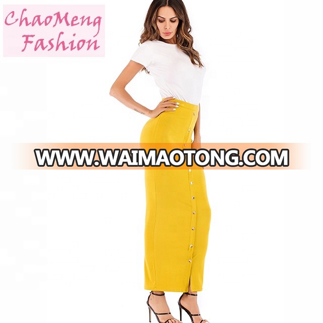 6060# Ladies islamic clothing in guangzhou maxi modal colored plain skirts for women muslim